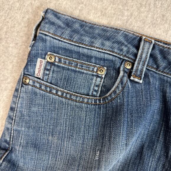 Carhartt Jeans Womens Size W30 Blue Boot Cut Original Fit Medium Wash Western - Picture 5 of 11